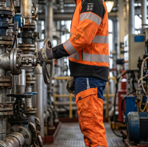 Direct Factory Custom LOGO Oil & Gas Work Coverall for Petroleum Industry