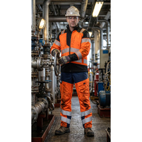 SOFTSHELL HI-VIS MULTI-NORM FR JACKET Direct Factory Custom LOGO Oil & Gas Work Coverall for Petroleum Industry