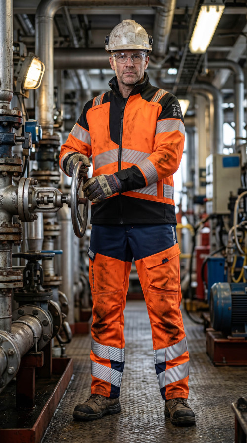 Direct Factory Custom LOGO Oil & Gas Work Coverall for Petroleum Industry