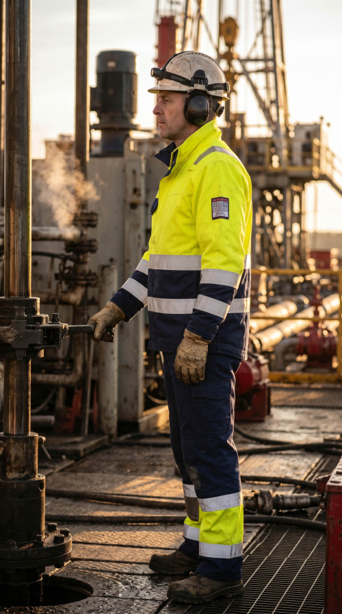 Direct Factory Custom LOGO Oil & Gas Work Coverall for Petroleum Industry