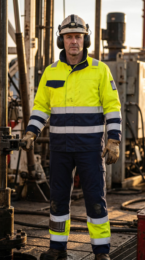 Direct Factory Custom LOGO Oil & Gas Work Coverall for Petroleum Industry