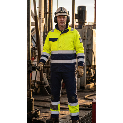 Direct Factory Custom LOGO Oil & Gas Work Coverall for Petroleum Industry