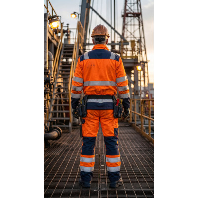 Work Hi-Vis Direct Factory Custom LOGO Oil & Gas Work Coverall for Petroleum Industry