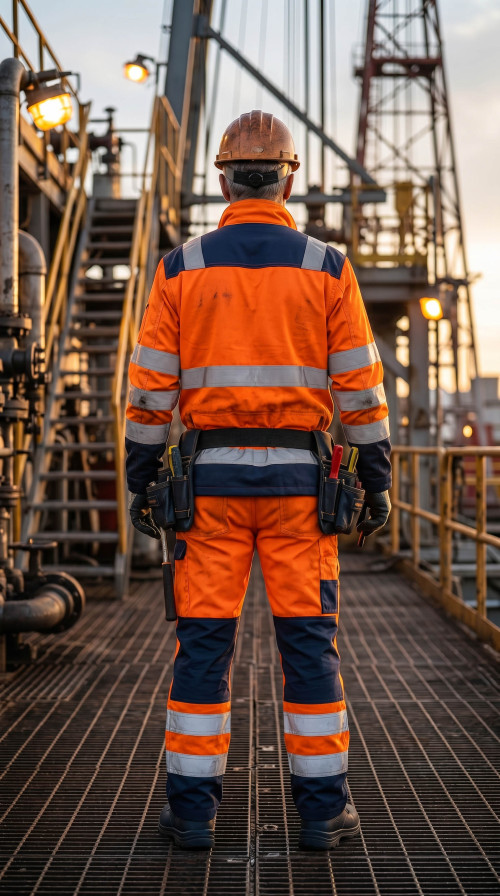 Work Hi-Vis Direct Factory Custom LOGO Oil & Gas Work Coverall for Petroleum Industry