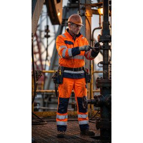 Work Hi-Vis Direct Factory Custom LOGO Oil & Gas Work Coverall for Petroleum Industry