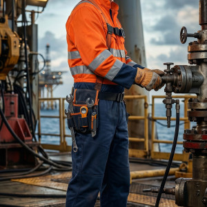 Work Hi-Vis Direct Factory Custom LOGO Oil & Gas Work Coverall for Petroleum Industry