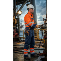 Work Hi-Vis Direct Factory Custom LOGO Oil & Gas Work Coverall for Petroleum Industry