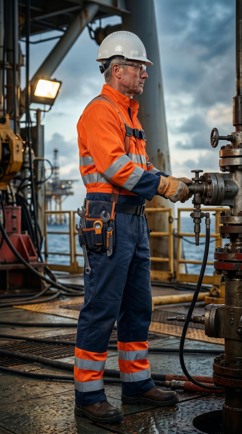 Work Hi-Vis Direct Factory Custom LOGO Oil & Gas Work Coverall for Petroleum Industry