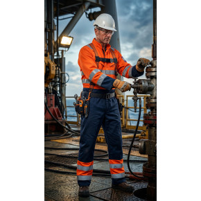 Work Hi-Vis Direct Factory Custom LOGO Oil & Gas Work Coverall for Petroleum Industry
