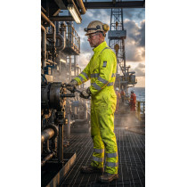 Hi-Vis Multi Norm FR Coverall Direct Factory Custom LOGO Oil & Gas Work Coverall for Petroleum Industry