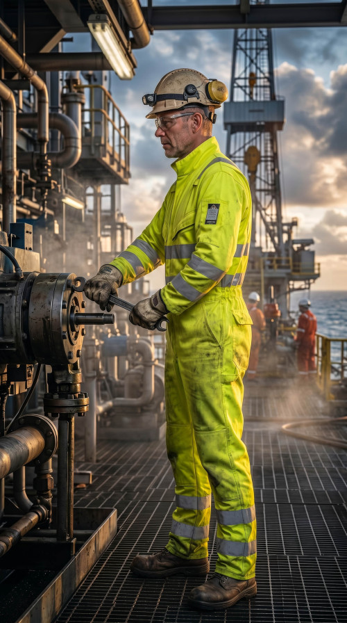 Hi-Vis Multi Norm FR Coverall Direct Factory Custom LOGO Oil & Gas Work Coverall for Petroleum Industry