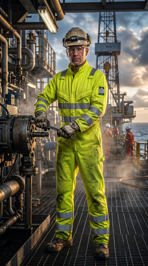 Hi-Vis Multi Norm FR Coverall Direct Factory Custom LOGO Oil & Gas Work Coverall for Petroleum Industry