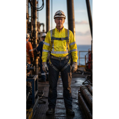 Hi-Vis FR Shirt Direct Factory Custom LOGO Oil & Gas Work Coverall for Petroleum Industry