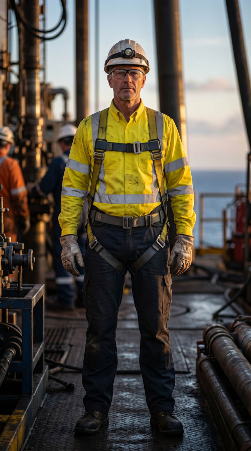 Hi-Vis FR Shirt Direct Factory Custom LOGO Oil & Gas Work Coverall for Petroleum Industry