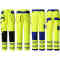 High visibility fluorescent yellow two-tone work trousers