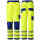 High visibility fluorescent yellow two-tone work trousers