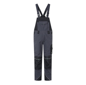 Pantalones con peto de trabajo (gris y negro)