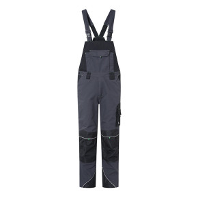 Pantalones con peto de trabajo (gris y negro)