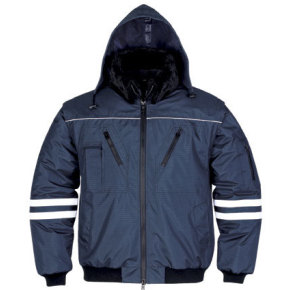 Parka de trabajo con cinta reflectante (azul marino)