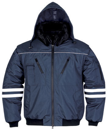 Parka de trabajo con cinta reflectante (azul marino)