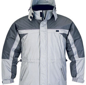 Parka de trabajo de poliéster (beige y gris)