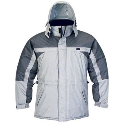 Parka de trabajo de poliéster (beige y gris)