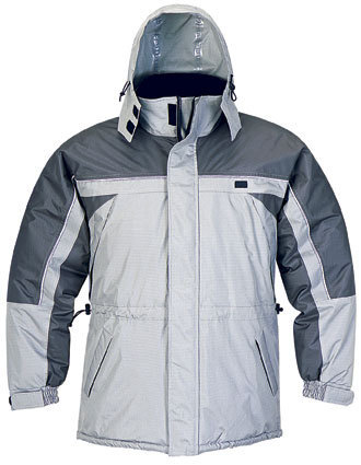Parka de trabajo de poliéster (beige y gris)