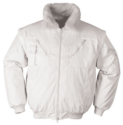 Chaqueta pilot de trabajo (blanco y azul marino)