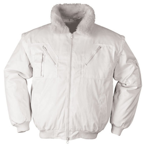 Chaqueta pilot de trabajo (blanco y azul marino)