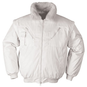 Chaqueta pilot de trabajo (blanco y azul marino)