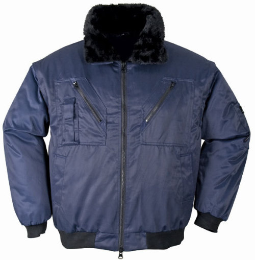 Chaqueta pilot de trabajo (blanco y azul marino)