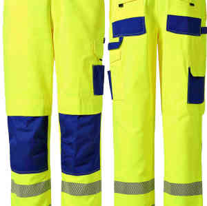 Pantalones de trabajo de alta visibilidad (verde y azul)