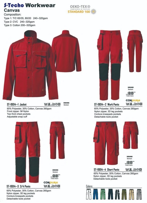 Chaqueta de trabajo de lona con cremallera
