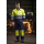 FR Coverall Hi-Vis Yellow Safety Workwear Reflective Tape Fireproof Overall