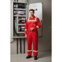 Factory Hi-vis Flame Retardant Coverall Green with Reflective Tape Fr Overall