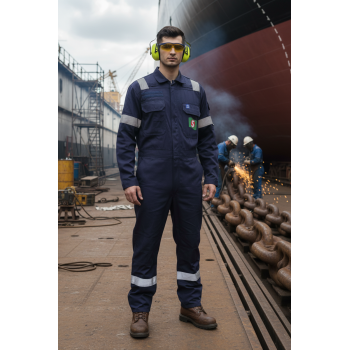 Fr Worker Clothes Flame Resistant High Visibility Workwear Fireproof Shipping Fr Coveralls