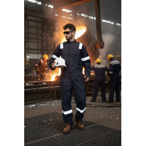 Cotton Workwear FR Anti Static Coverall Work Wear Safety Reflective Uniforms Worker Overall