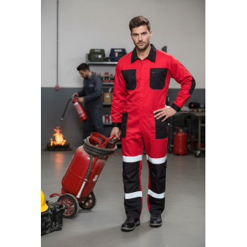 FlameResistant Work Uniform Overalls Hi Vis Reflective Safety Protective Workwear Overalls