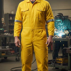 Custom Fireproof Cotton Industrial Work Clothes Hi Vis Reflective Safety Coverall