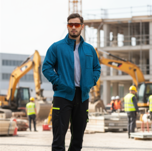 OEM Men's 4 Way Stretch Workwear Jacket Men's Jacket Blue Color for Industrial