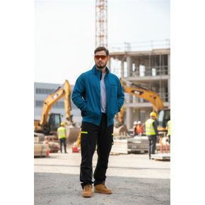 OEM Men's 4 Way Stretch Workwear Jacket Men's Jacket Blue Color for Industrial