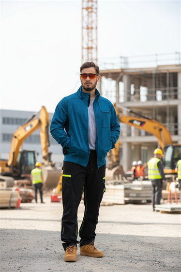 OEM Men's 4 Way Stretch Workwear Jacket Men's Jacket Blue Color for Industrial