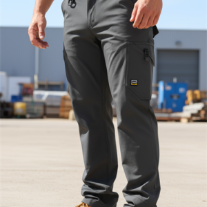 4 Way stretch cargo work pants with stretch fabric flexible durable stretch work trousers