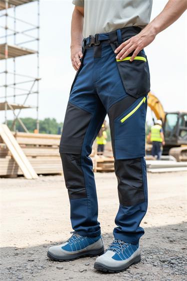 4 Way stretch work trousers with stretch fabric elastic workwear durable stretch work cargo pants