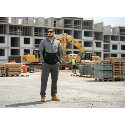 Factory Supply Men's 4 Way Stretch Workwear Jacket Men's Jacket Grey Color for Industrial