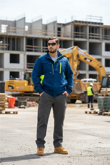 OEM Men's 4 Way Stretch Workwear Jacket Men's Jacket Blue Color for Industrial