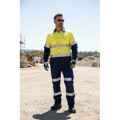 Direct factory Custom logo high-visibility safety T-shirt Durable hi-vis T-shirt for industrial use