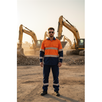 Custom logo high-visibility safety T-shirt UV-protective hi-vis work shirt for shipping