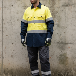 Direct factory Custom logo high-visibility safety T-shirt Durable hi-vis T-shirt for industrial use