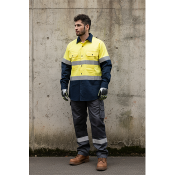 Direct factory Custom logo high-visibility safety T-shirt Durable hi-vis T-shirt for industrial use